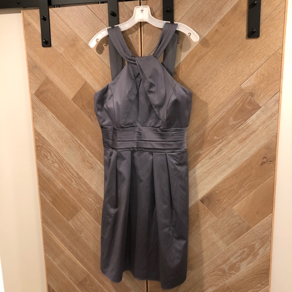 NWT David’s Bridal Pewter Bridesmaid Dress